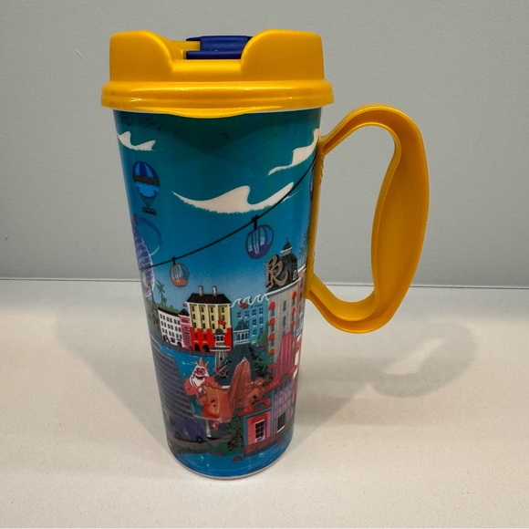 Disney World 50th Anniversary Refillable Mug Mickey Minnie Resort Cup Excellent - Picture 5 of 8